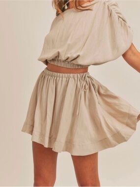 Mable crop top + mini skirt set